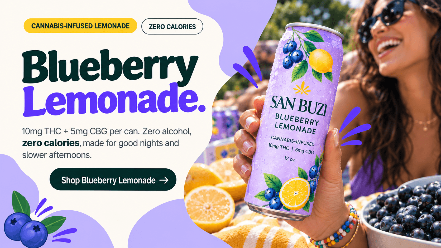 Blueberry Lemonade -- Juicy blueberry, bright lemonade