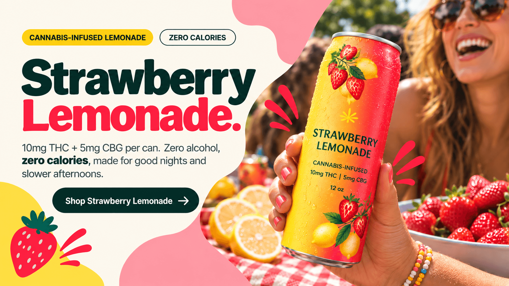Strawberry Lemonade -- Juicy strawberry, bright lemonade